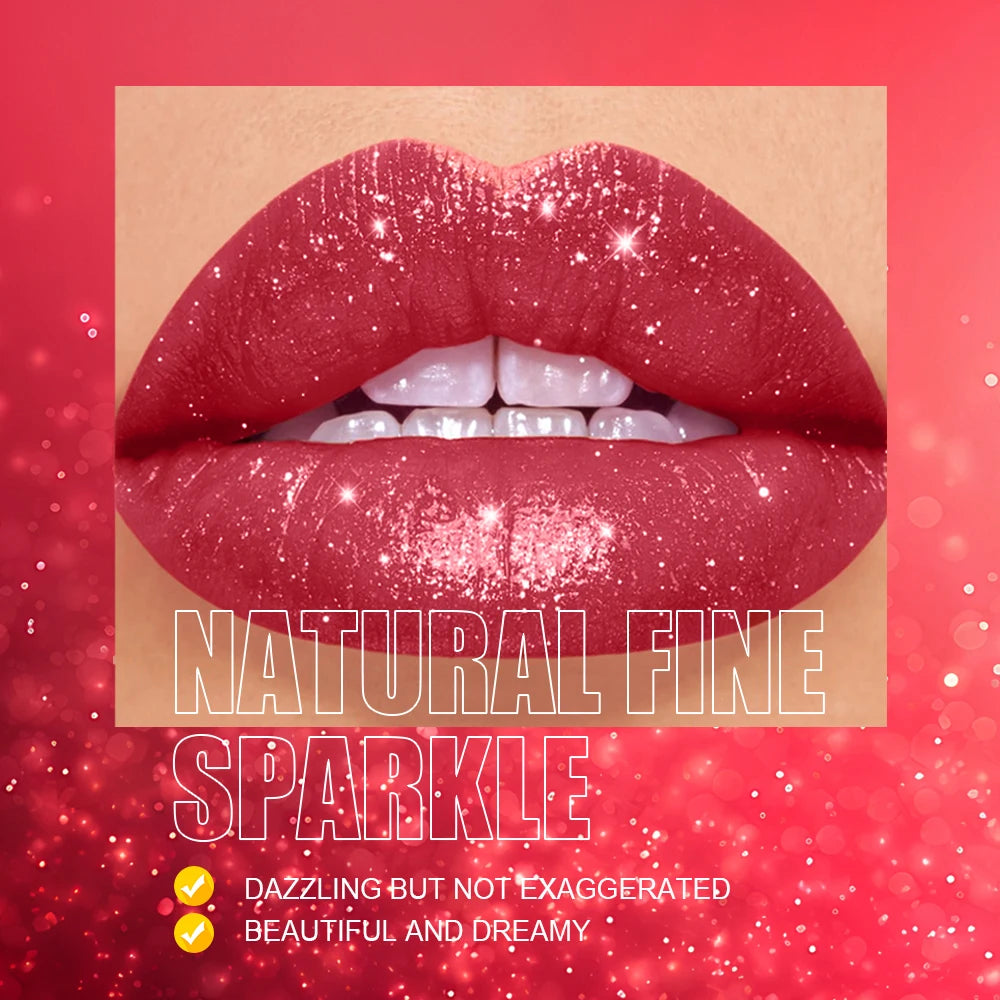 Rosa Glitzer Lippenstift – Wasserfest & Matt Finish
