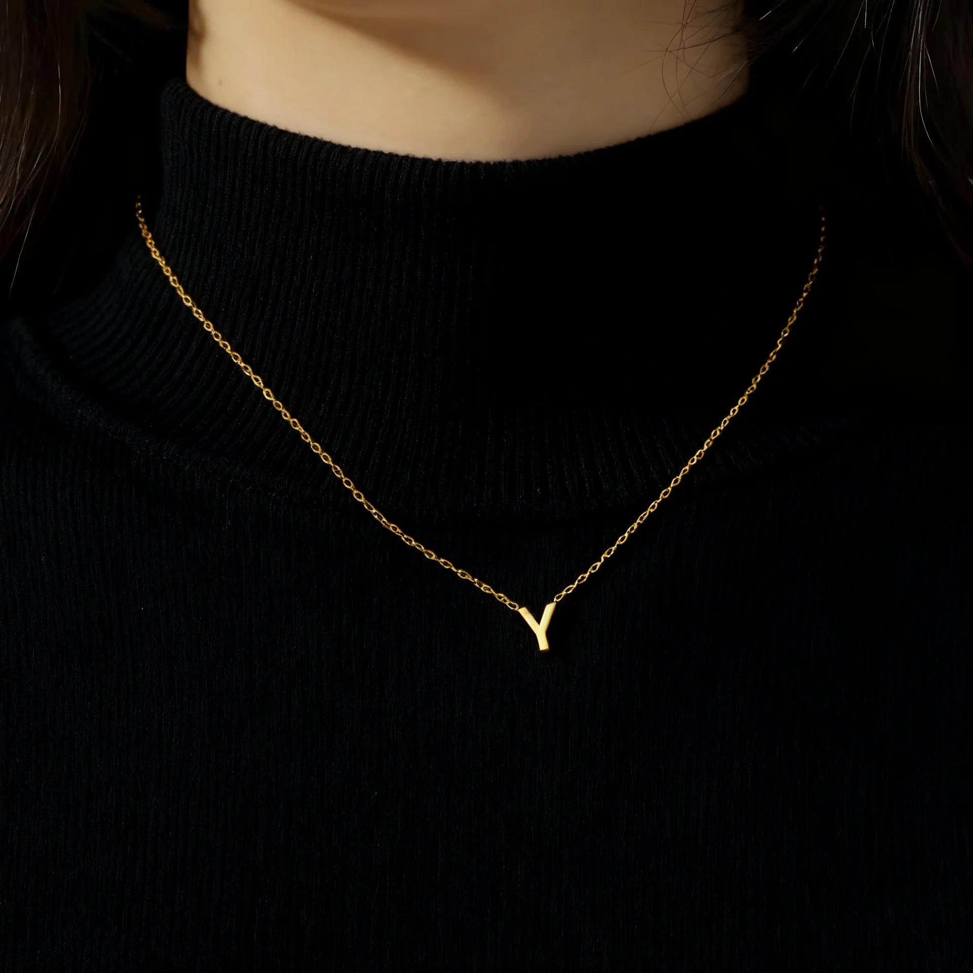 Cazador Minimalistische Initial A-Z Buchstaben Halskette für Frauen Alphabet Edelstahl Halsband Ketten Schmuck Geburtstagsgeschenk Großhandel
