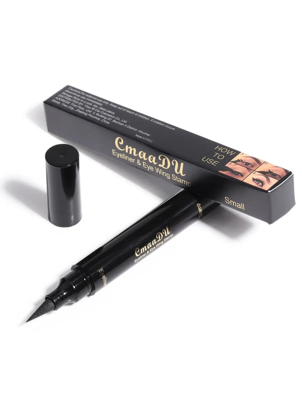 1 Stück schwarzer Flügel-Stempel, flüssiger Eyeliner, einfache Katzenaugen-Schablone, Make-up-Werkzeug, wischfest, Vamp-Flügel, langlebig, wasserdicht, schweißhemmend