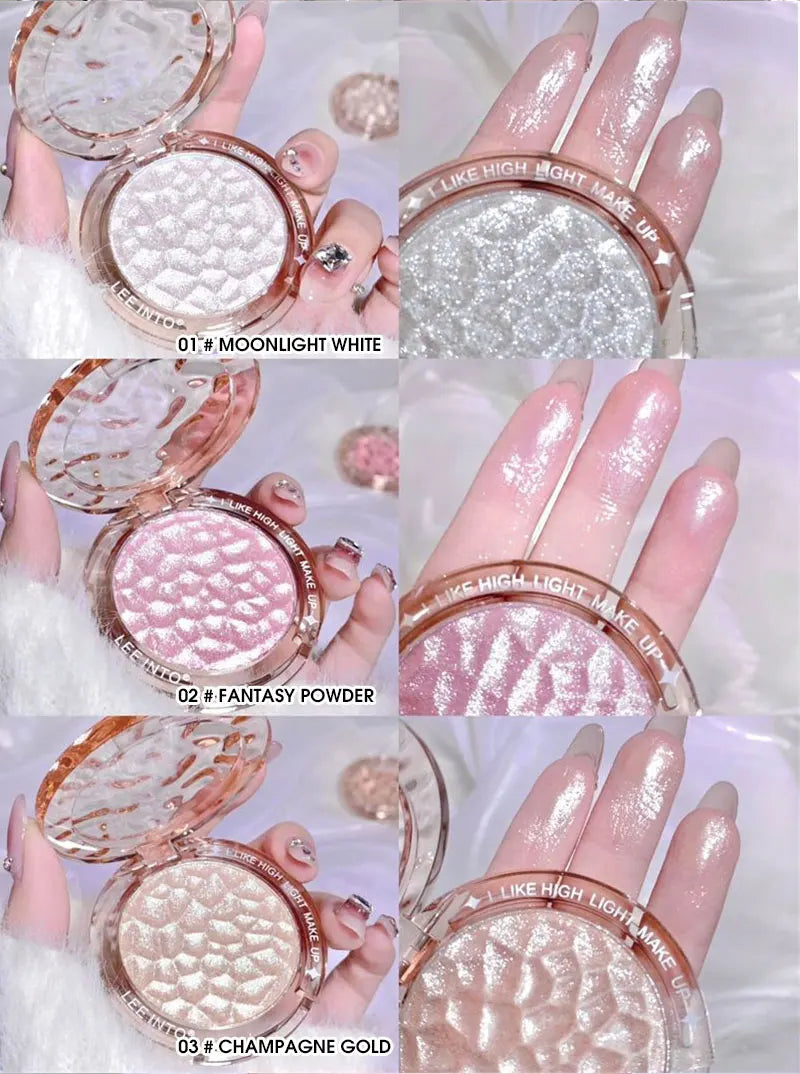 Hochglanz Puder glanz Glitter Highlight Kontur Palette natürlicher Glanz Kontur Concealer dauerhaftes Licht