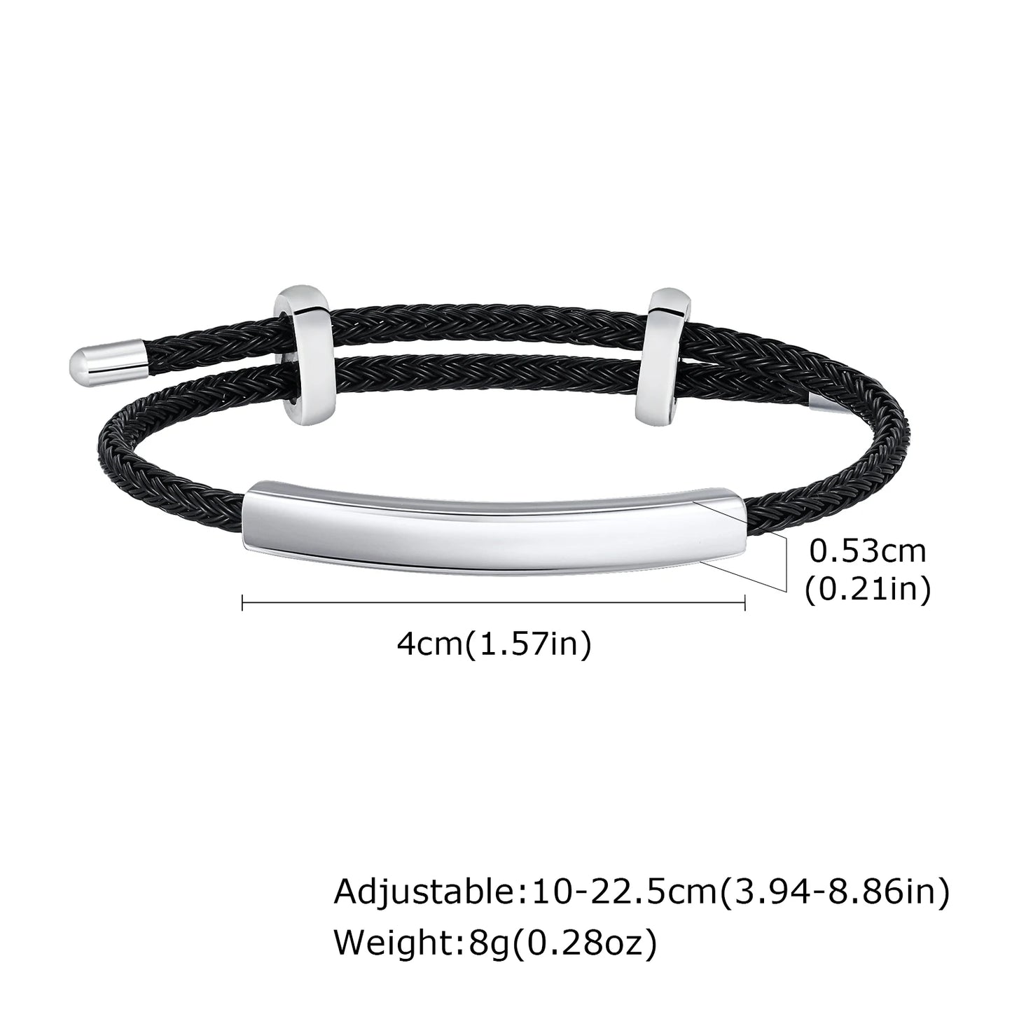 Edelstahl-Armband mit kostenloser Gravur – personalisierbarer Namensarmreif