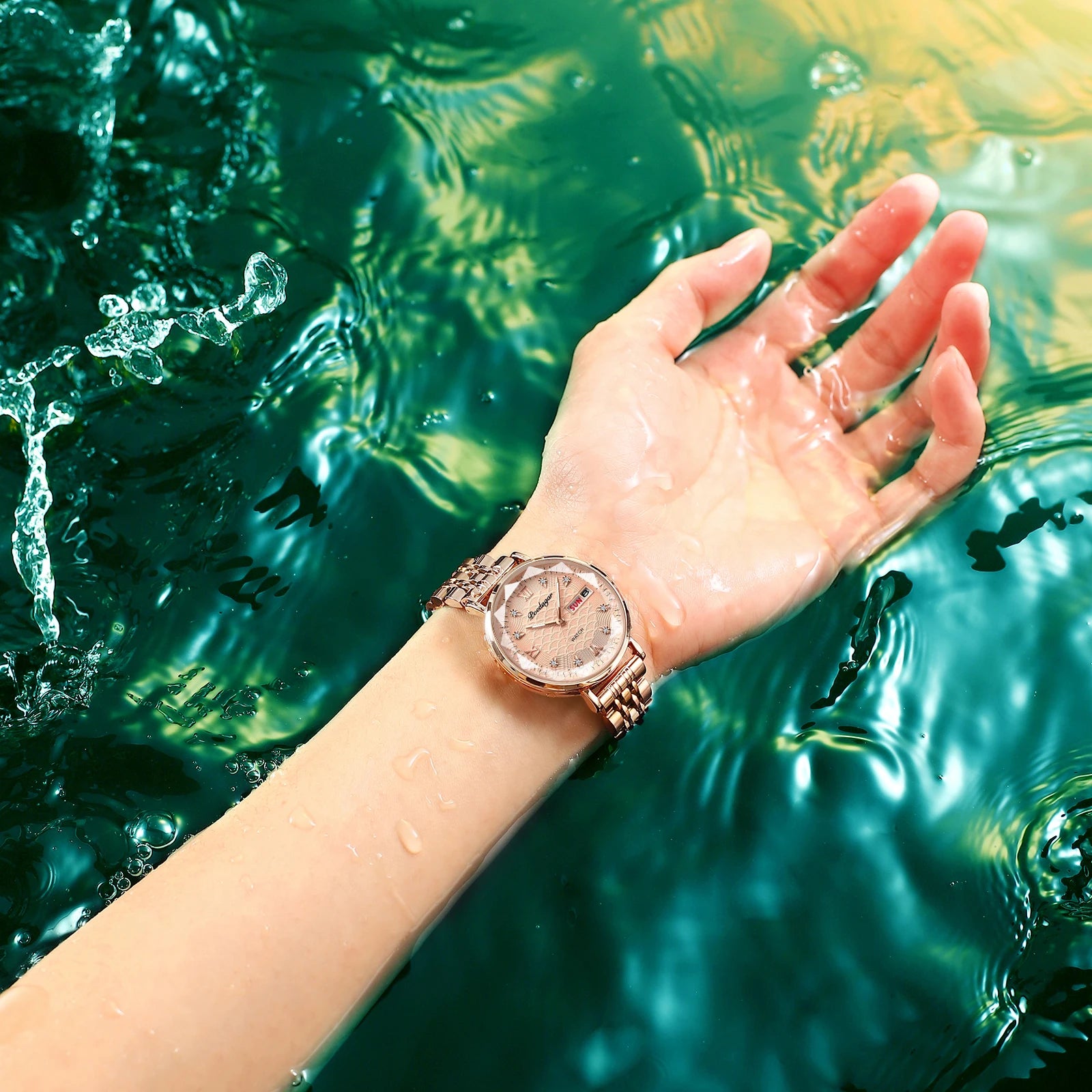 POEDAGAR Frauen Uhr Neue Mode Luxus Edelstahl Armbanduhr Armband Einfache Rose Gold Wasserdicht Leucht Damen Uhren