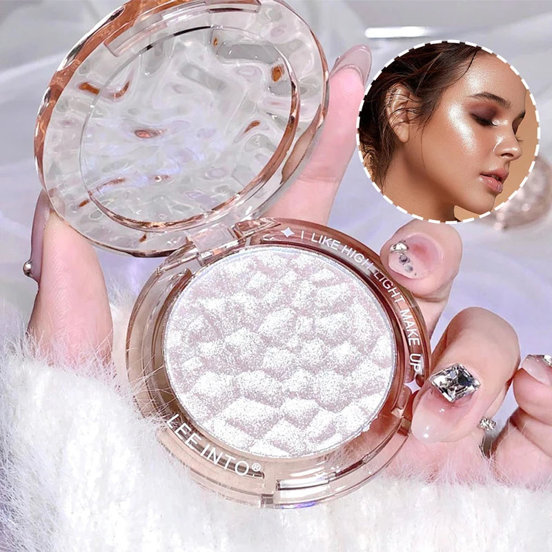 Hochglanz Puder glanz Glitter Highlight Kontur Palette natürlicher Glanz Kontur Concealer dauerhaftes Licht