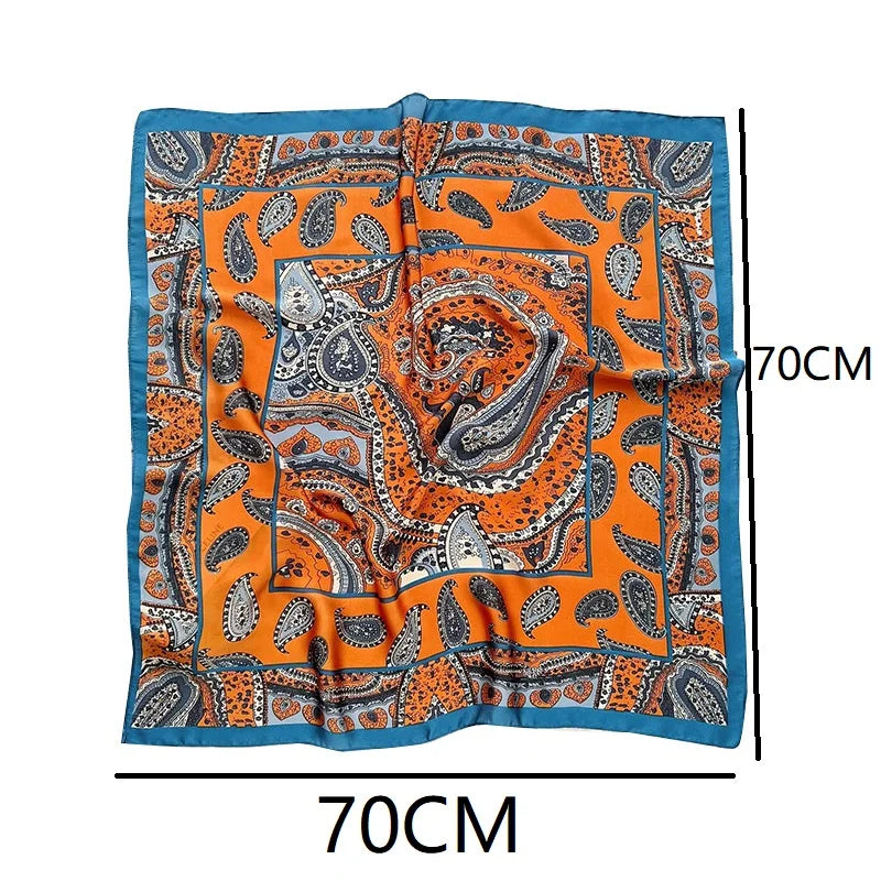 Neue Seidenschal Halstuch Damen Seide Quadratischer Schal Geldbörse Luxusschal für Frauen Designer Seidenkopftuch SJ01
