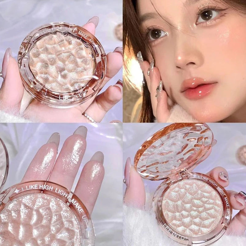 Hochglanz Puder glanz Glitter Highlight Kontur Palette natürlicher Glanz Kontur Concealer dauerhaftes Licht