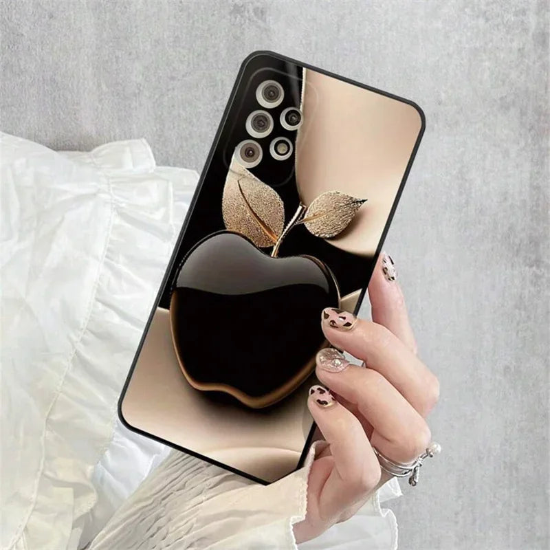 Luxuriöse Handyhülle mit Fruchtdruck für iPhone 16 15 14 13 12 11 X XR XS SE2 8 7 Plus Pro Max Mini Straight-Edge-Silikon-Rückseite