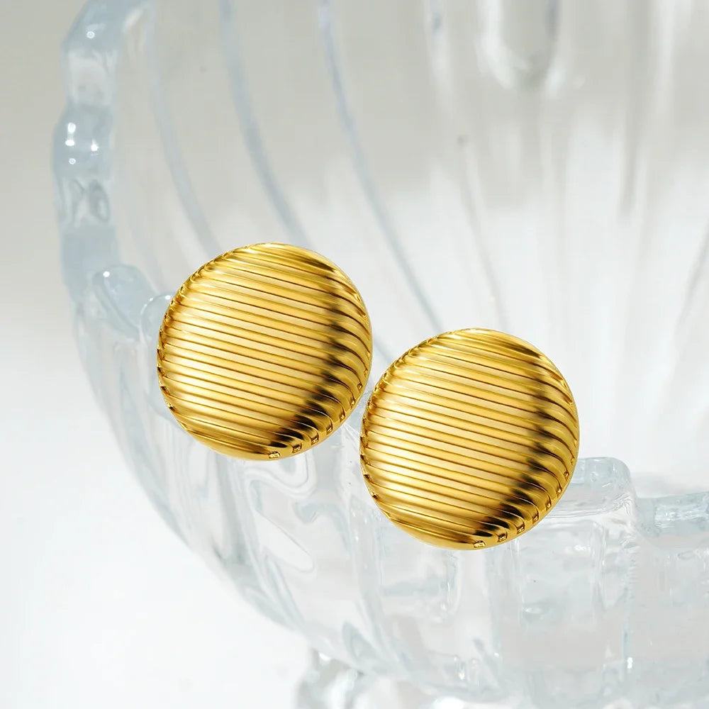 Mode Glänzende Drei-Schicht Strukturierte Kreuzung Knoten Ohrringe für Frauen Gold Farbe Edelstahl Ohrring Vintage-Schmuck Geschenk