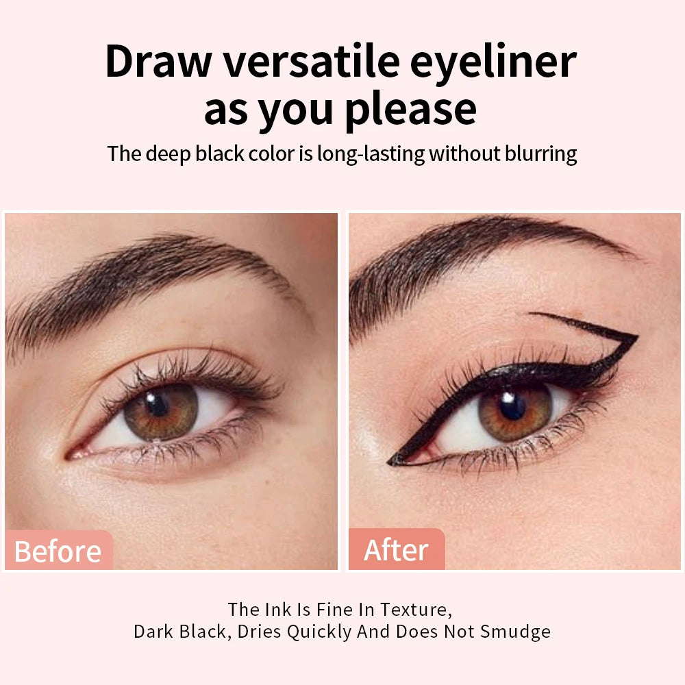 1PC Eyeliner-Stift wasserfest, schnell trocknend, langlebig, glatt und leicht zu färben, natürliches Augen-Make-up erstellen