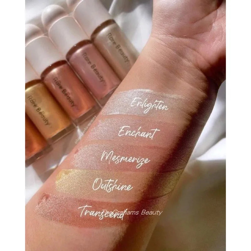 Seltener Schönheitspuder-Highlighter, Rouge, Wasser, Licht, Schimmer, wasserdicht, langlebig, Gesichtsbeleuchtung, Aufhellung des Liquid-Highlighters