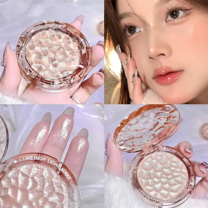 Hochglanz Puder glanz Glitter Highlight Kontur Palette natürlicher Glanz Kontur Concealer dauerhaftes Licht
