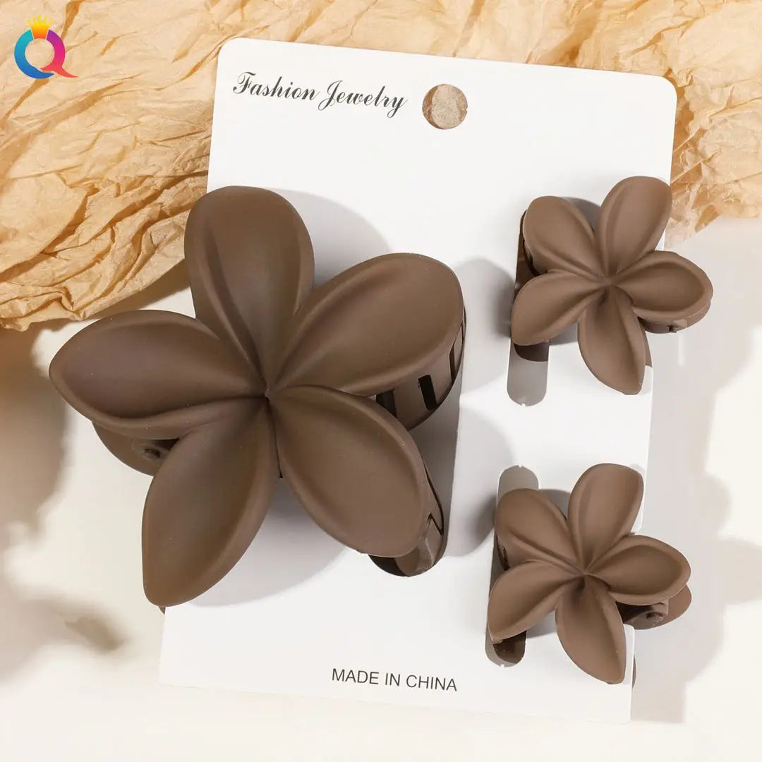 Hawaiianische Blumenkrallenklammern für Frauen, Blumen-Haarklammern mit Marmorader für dünnes Haar, süßer Strand-Haarschmuck