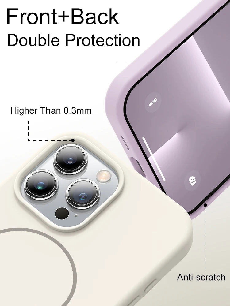 Offizielle Flüssigsilikon-Lanyard-Schutzhülle für iPhone 17, Air 16, 16E, 14, 15 Plus 12, 13, 11 Pro Max, für Magsafe Magneitc Soft Cover