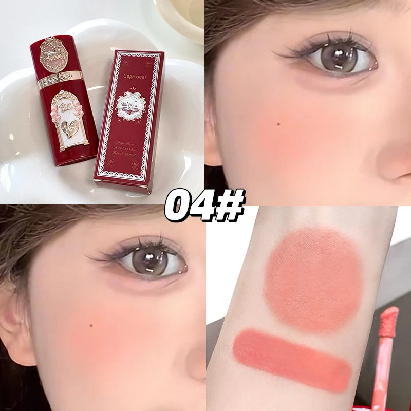 Gege Bear Strawberry Cupid Pink Pop Set – Samt-Matte Lippencreme, Puder & Flüssiges Rouge