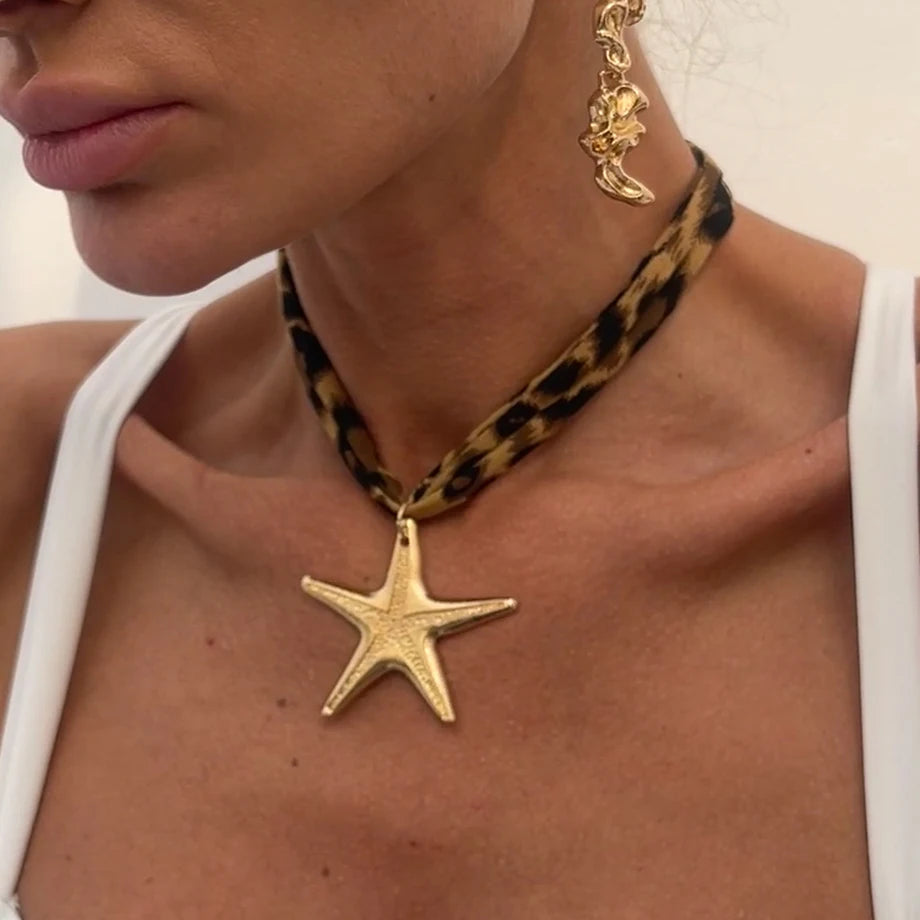 Ingemark 7 Stile Ethnische Multilayer Samt Kette Halskette Frauen 2025 Neue Mode Metall Conch Seestern Herz Anhänger Hals Schmuck