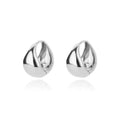 Klobige flache kleine Kreis-Creolen für Frauen, Charm, silberfarben, Edelstahl, geometrische Ohrringe, minimalistischer Schmuck