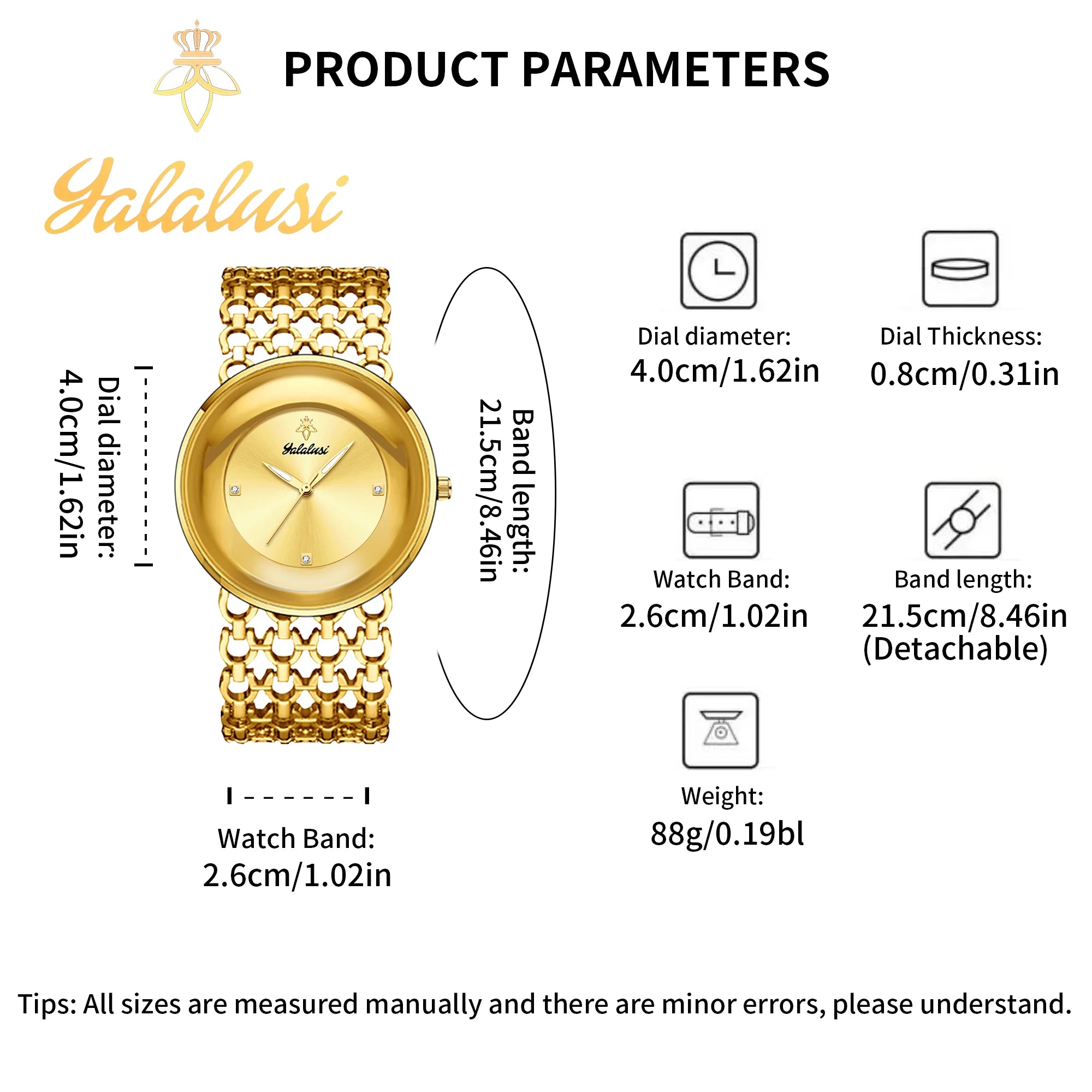 YaLaLuSi Damen-Quarzuhr Gold Luxus-Aktion Skelett-Armband-Design Box-Uhr Vergoldet