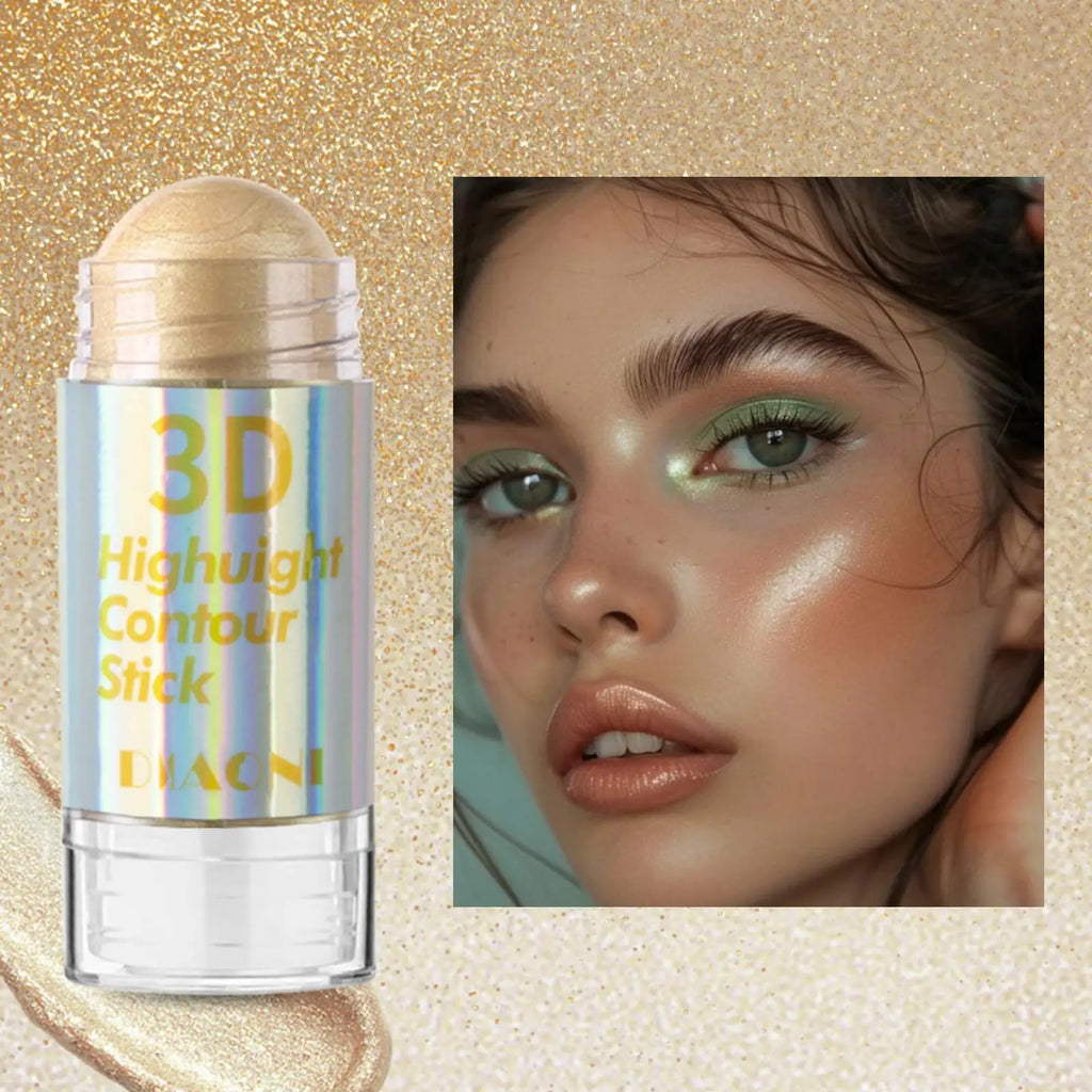 3D Highlighter & Contouring Stick – Schimmernder Creme-Highlighter für ein strahlendes Gesicht