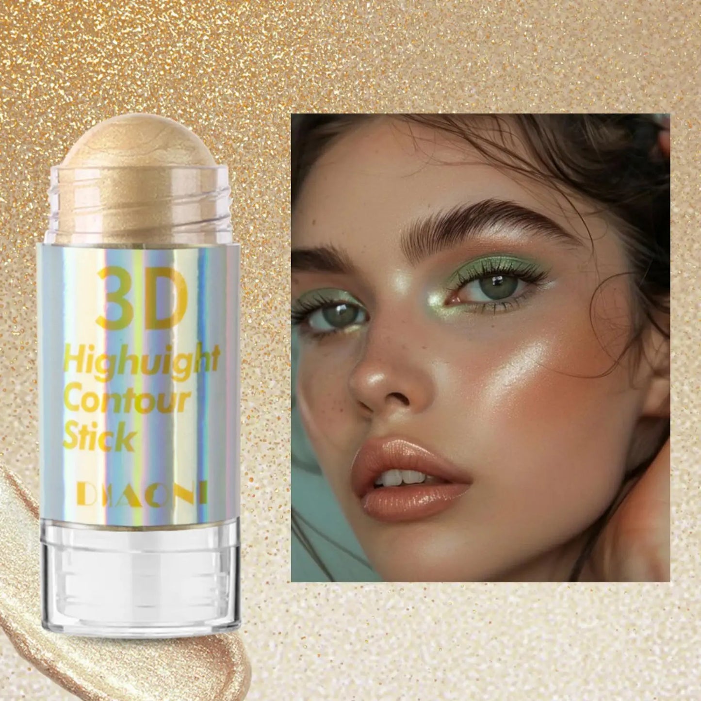 3D Highlighter & Contouring Stick – Schimmernder Creme-Highlighter für ein strahlendes Gesicht