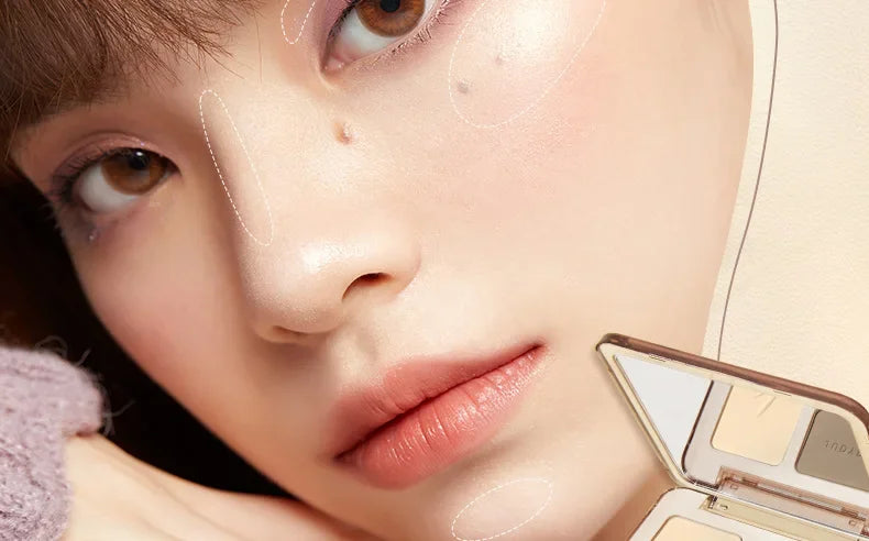Judydoll Highlight Facial Contouring Palette Matte Brighten Dreidimensionaler Schatten Lasting Glow Shimmer Powder Cosmetics