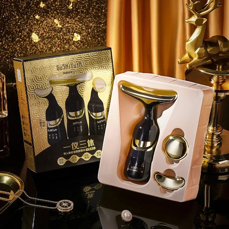 3-in-1 Gesichtslifting & Halsmassagegerät | EMS Anti-Aging & Hautstraffung