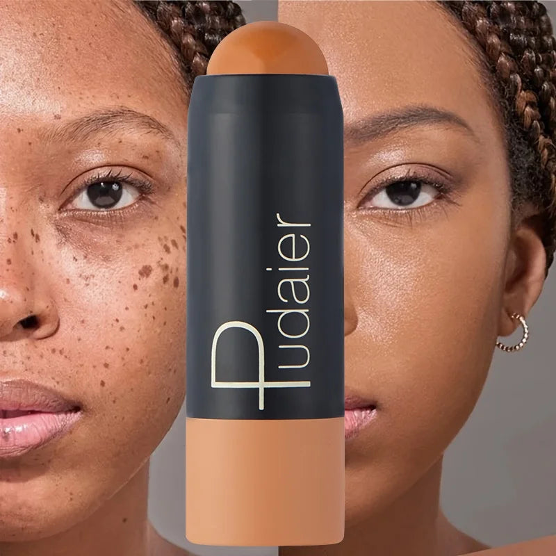 2-in-1-Grundierungs- und Concealer-Stick, wasserfest, langlebig, vollständige Abdeckung, Hautunreinheiten, glattes Make-up auf Basis