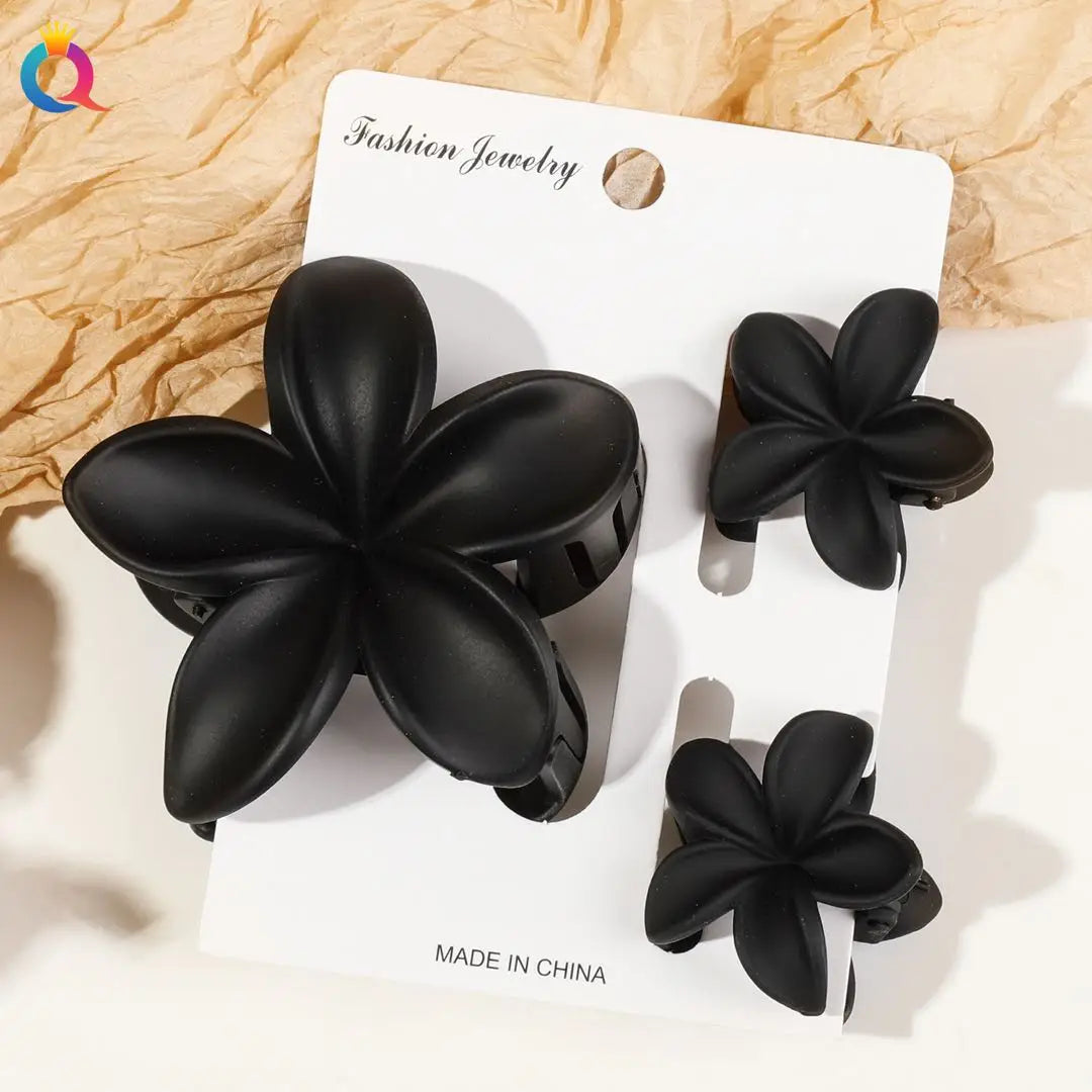 Hawaiianische Blumenkrallenklammern für Frauen, Blumen-Haarklammern mit Marmorader für dünnes Haar, süßer Strand-Haarschmuck