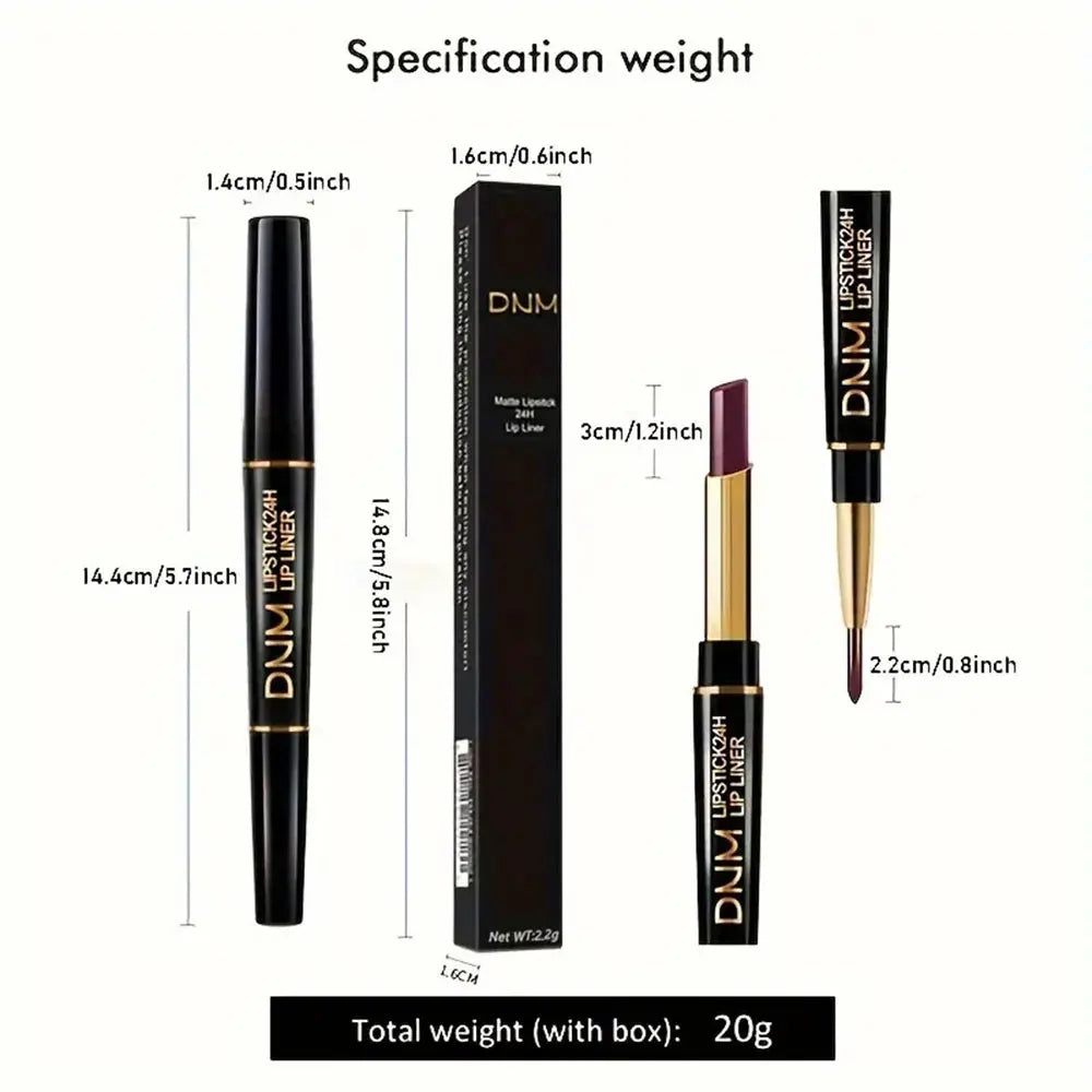 Doppelseitiger Lippenstift & Lipliner – hochpigmentiert, wasserfest, langanhaltend