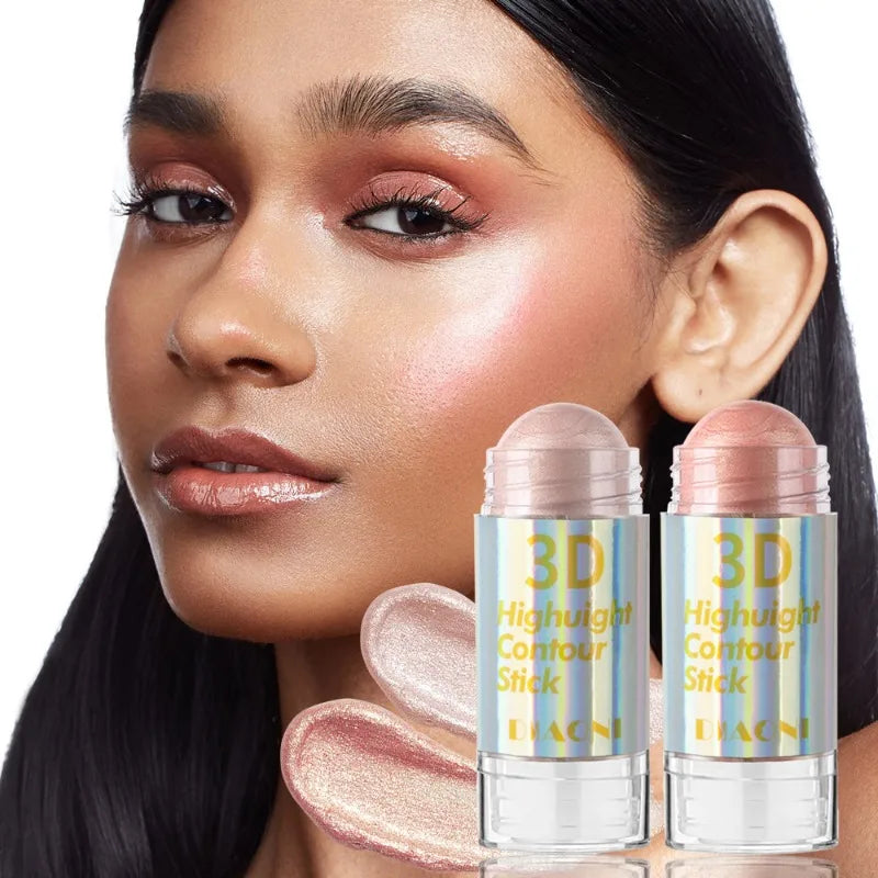 3D Highlighter & Contouring Stick – Schimmernder Creme-Highlighter für ein strahlendes Gesicht