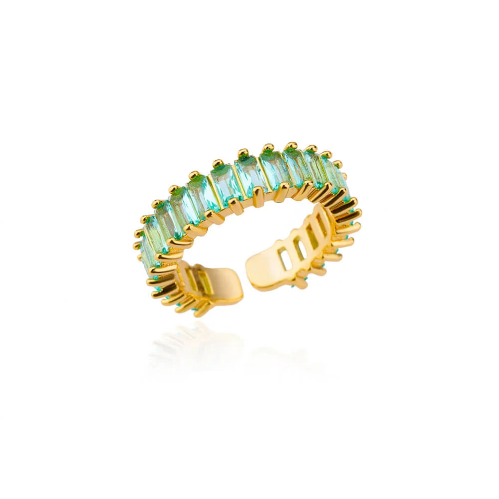 Bunte Zirkon Ringe Für Frauen Gold Farbe Edelstahl Farbige Zirkonia Ring Luxus Mode Hochzeit Schmuck Geschenk