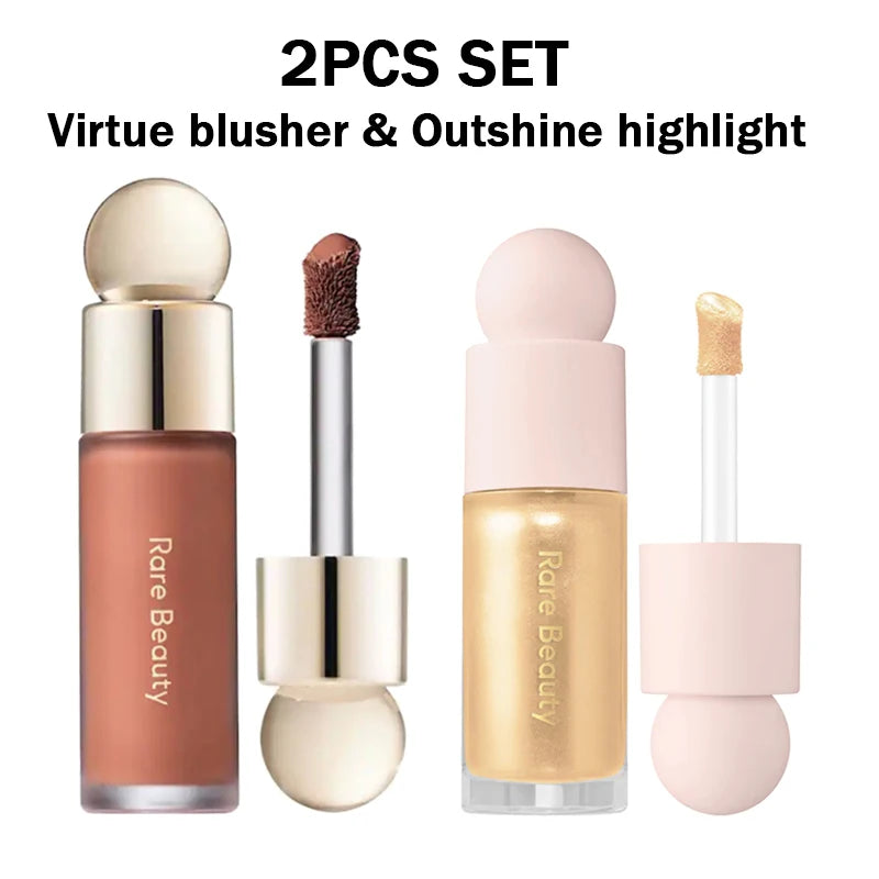 Seltener Schönheitspuder-Highlighter, Rouge, Wasser, Licht, Schimmer, wasserdicht, langlebig, Gesichtsbeleuchtung, Aufhellung des Liquid-Highlighters