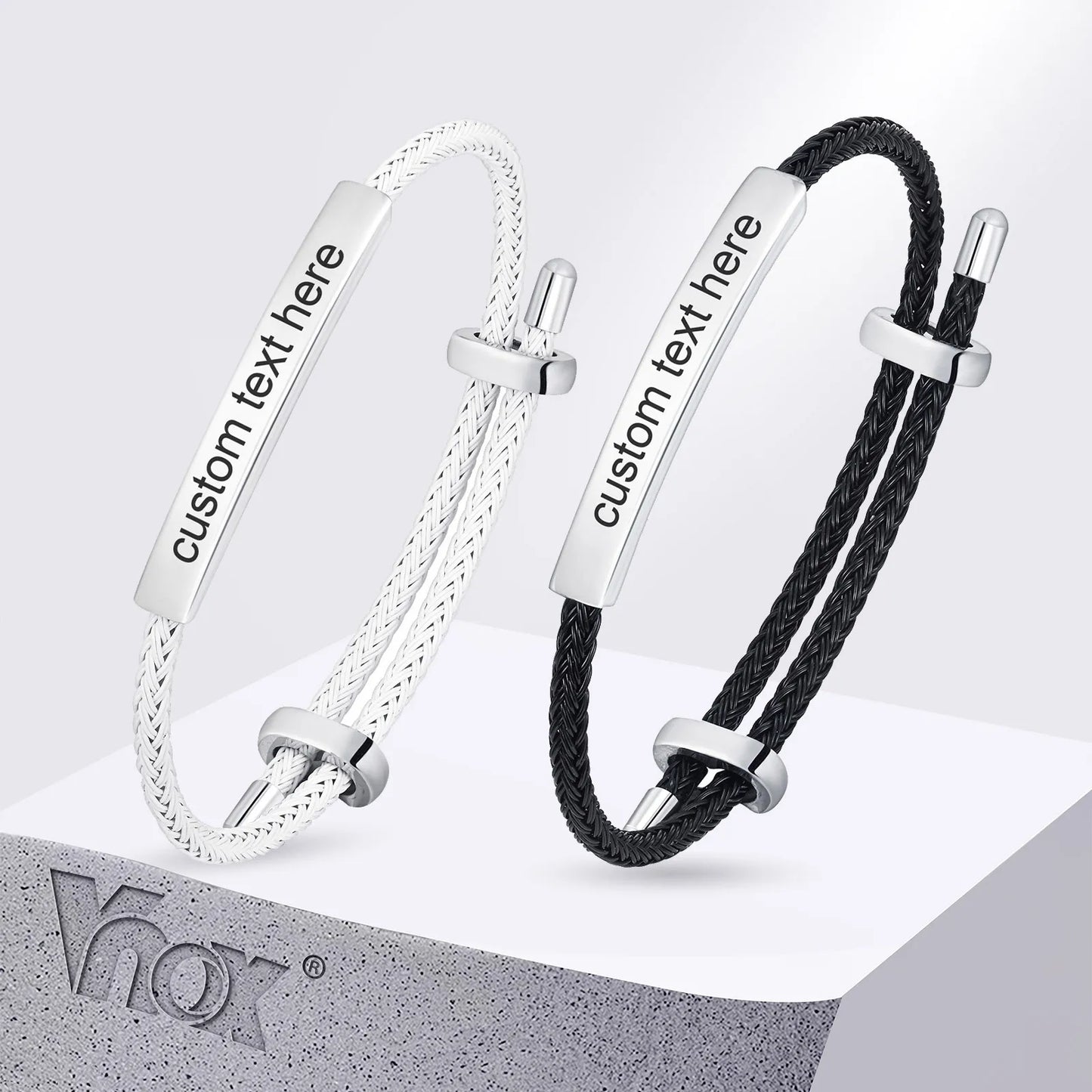 Edelstahl-Armband mit kostenloser Gravur – personalisierbarer Namensarmreif
