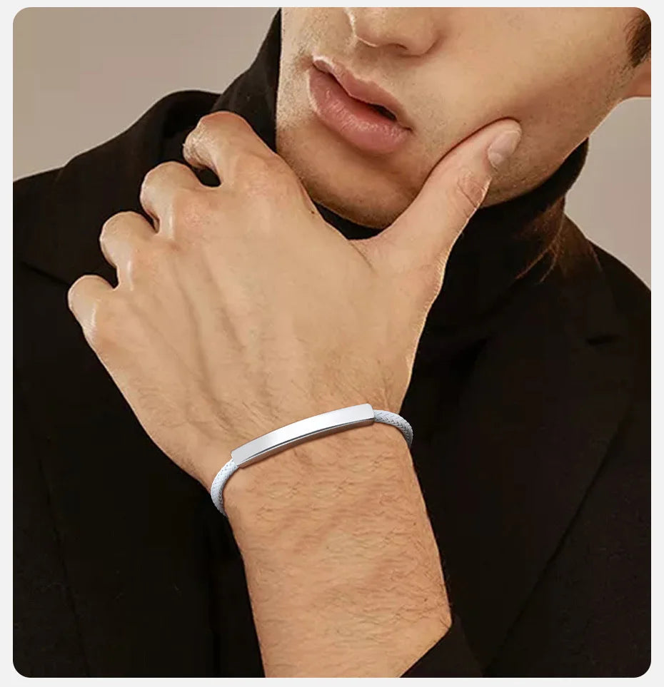 Edelstahl-Armband mit kostenloser Gravur – personalisierbarer Namensarmreif