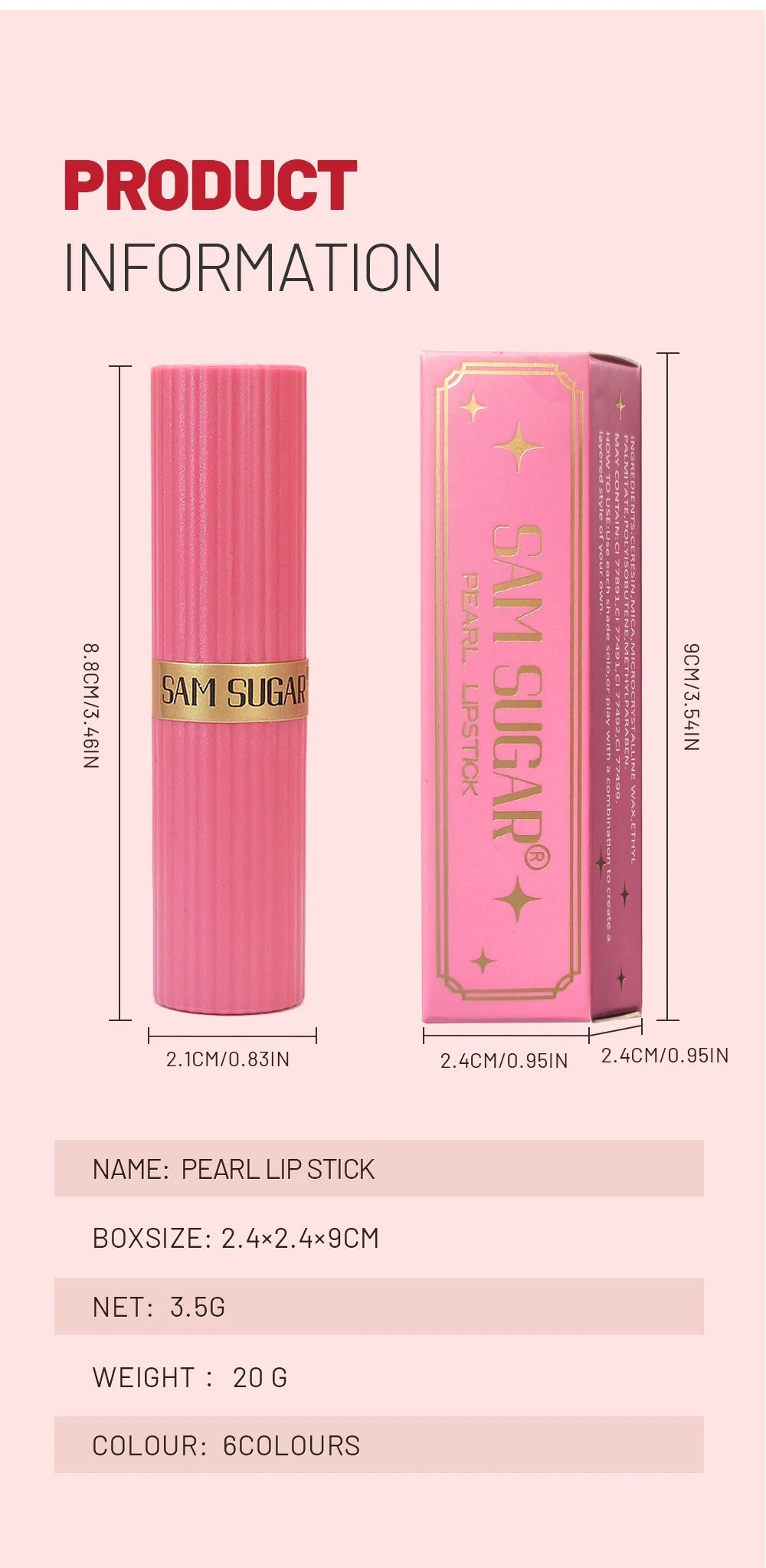 Rosa Glitzer Lippenstift – Wasserfest & Matt Finish