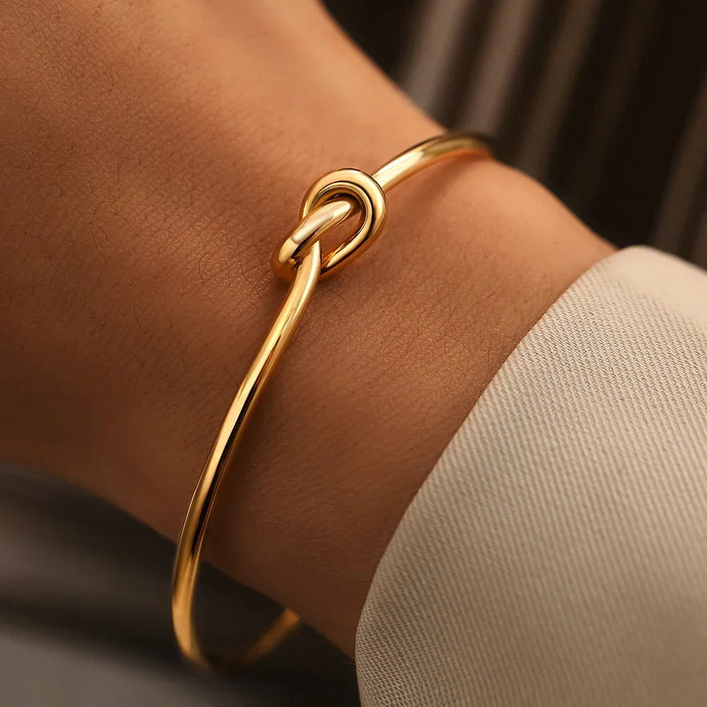 Edelstahl-Armbänder, Vintage-Stil, Herrenmode, gewebte Twist-Textur, Armreifen für Damen, Schmuck, Statement, Streetwear, Goth-Geschenke