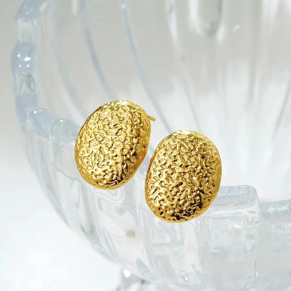 Mode Glänzende Drei-Schicht Strukturierte Kreuzung Knoten Ohrringe für Frauen Gold Farbe Edelstahl Ohrring Vintage-Schmuck Geschenk