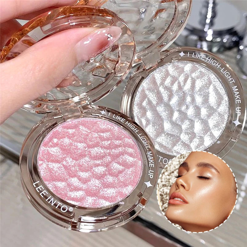 Hochglanz Puder glanz Glitter Highlight Kontur Palette natürlicher Glanz Kontur Concealer dauerhaftes Licht