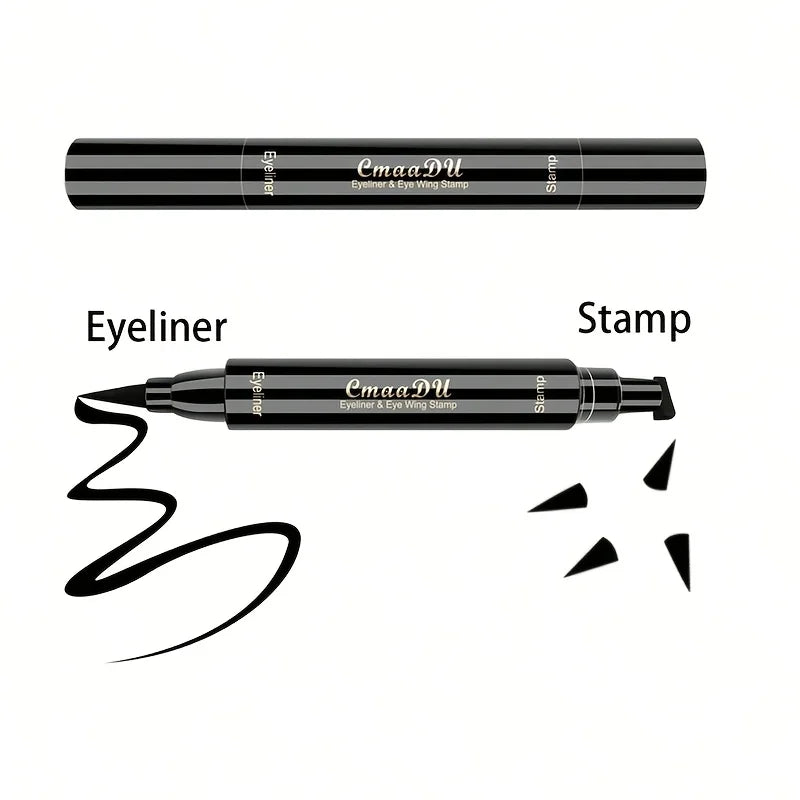 1 Stück schwarzer Flügel-Stempel, flüssiger Eyeliner, einfache Katzenaugen-Schablone, Make-up-Werkzeug, wischfest, Vamp-Flügel, langlebig, wasserdicht, schweißhemmend