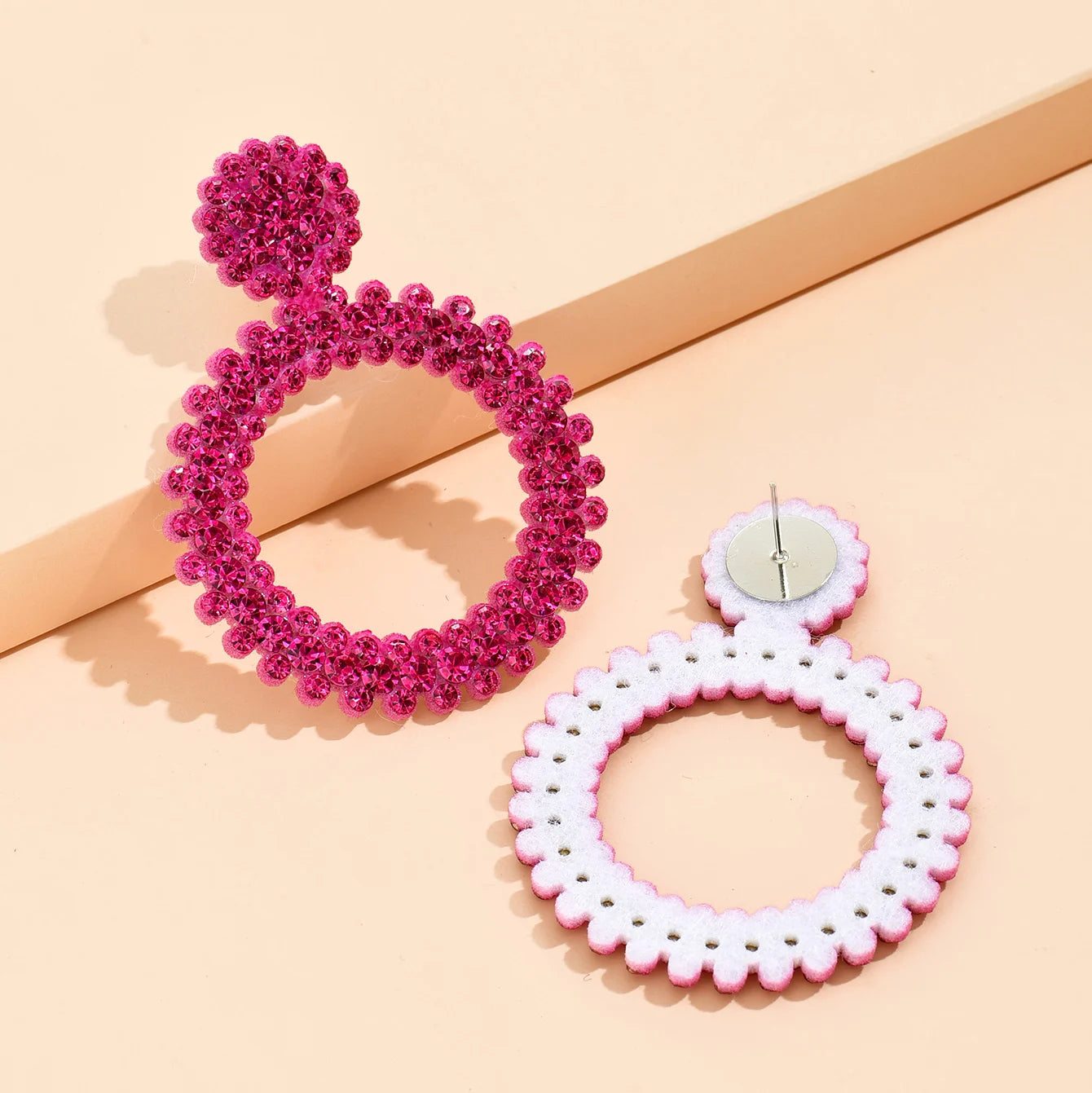 Handgemachte Punkt Diamant Tropfen Ohrringe für Frauen neue runde Mode schillernden Party Schmuck Geschenk