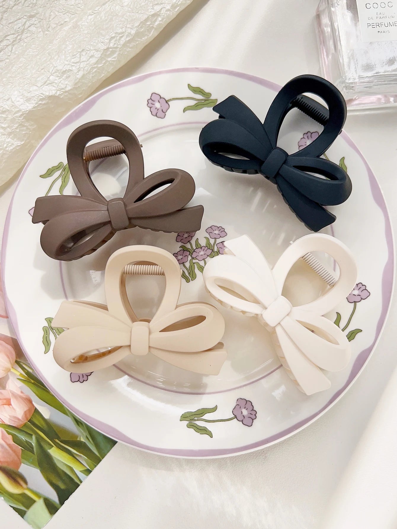 Hawaiianische Blumenkrallenklammern für Frauen, Blumen-Haarklammern mit Marmorader für dünnes Haar, süßer Strand-Haarschmuck