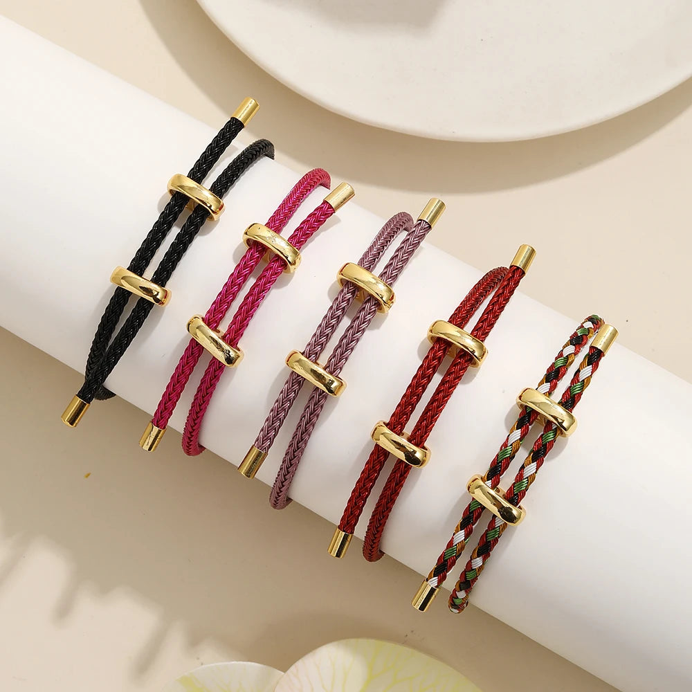 BenS Hohe qualität Draht Seil Armreif Für Frauen Bunte Handgemachte DIY Männer Armbänder Einstellbare seil Armband Schmuck großhandel B13