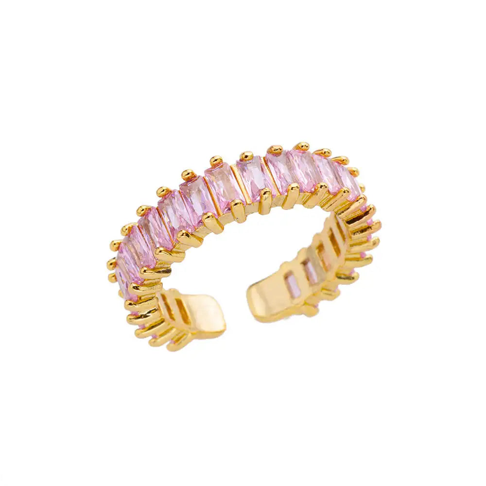 Mini Zirkon Grüne Ringe Für Frauen Edelstahl Gold Farbe Einstellbare Finger Ring Verlobung Hochzeit Weihnachten Schmuck Geschenk