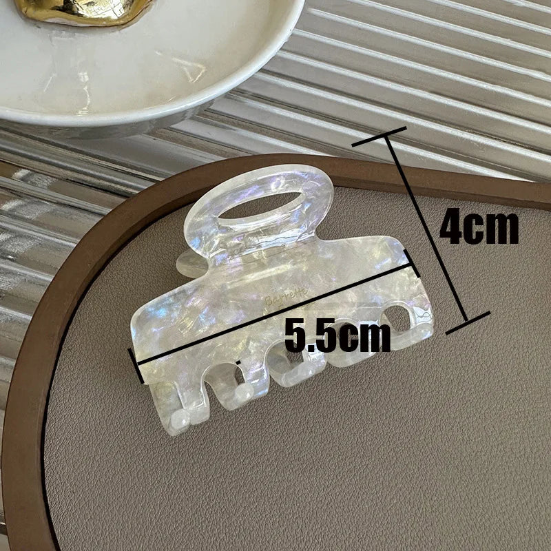 5,5 cm lange Acetat-Haarkrabben, rote Haarspangen für Mädchen und Frauen, zum Binden von Haarschmuck, neue koreanische Mode