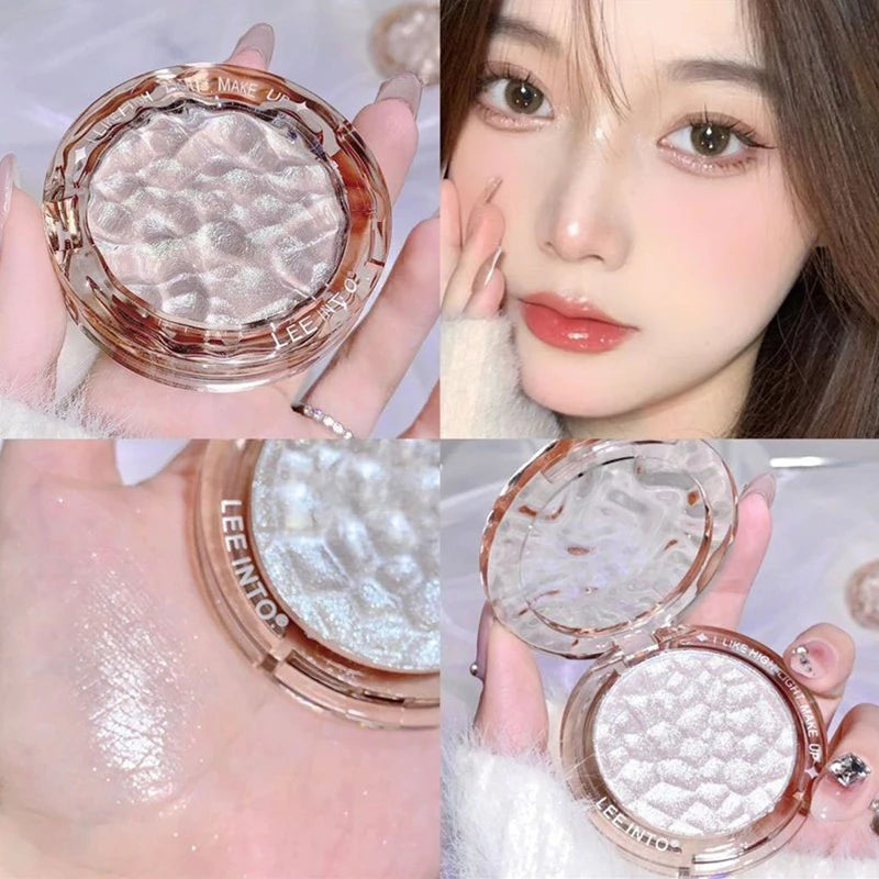 Hochglanz Puder glanz Glitter Highlight Kontur Palette natürlicher Glanz Kontur Concealer dauerhaftes Licht