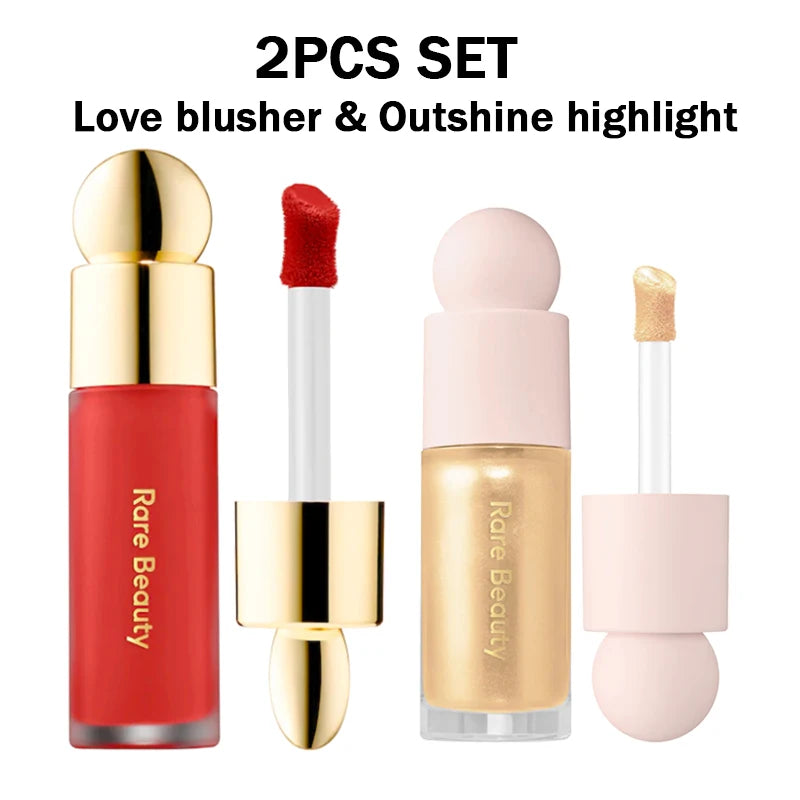 Seltener Schönheitspuder-Highlighter, Rouge, Wasser, Licht, Schimmer, wasserdicht, langlebig, Gesichtsbeleuchtung, Aufhellung des Liquid-Highlighters