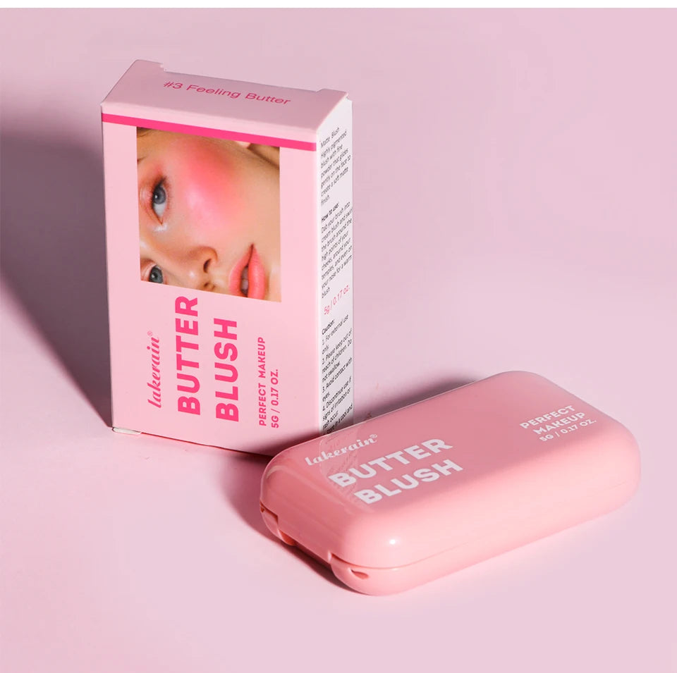 Professionelles Puder-Rouge – 12 Stunden Halt, Vegane Formel, Rosa & Creme
