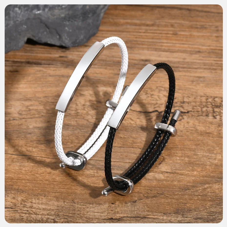 Edelstahl-Armband mit kostenloser Gravur – personalisierbarer Namensarmreif