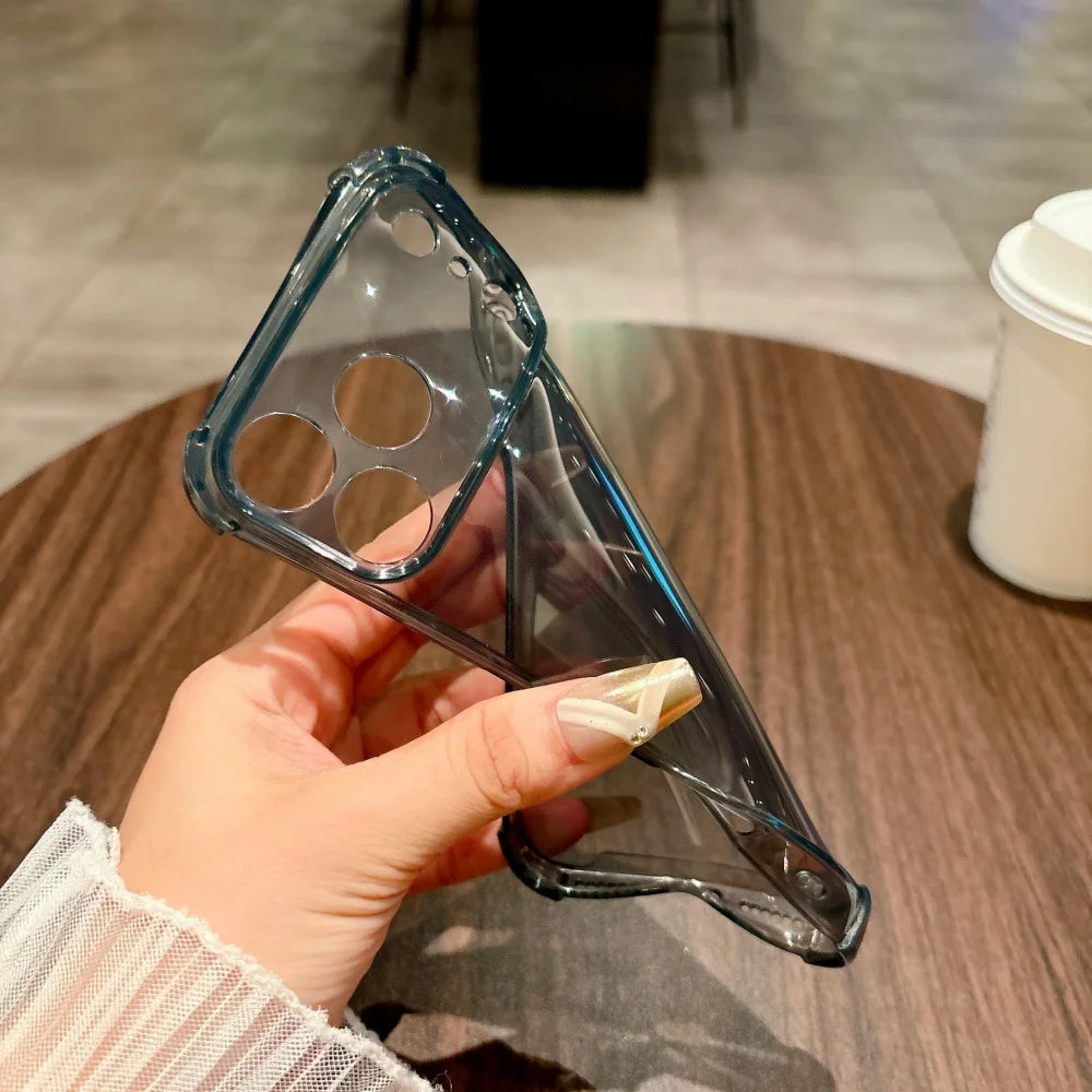 Stoßfeste, neonweiche, transparente TPU-Hülle für iPhone 17 Pro Max 16 15 14 13 12 11 XR XS X 7 8 Plus Kameraschutz-Silikonhülle