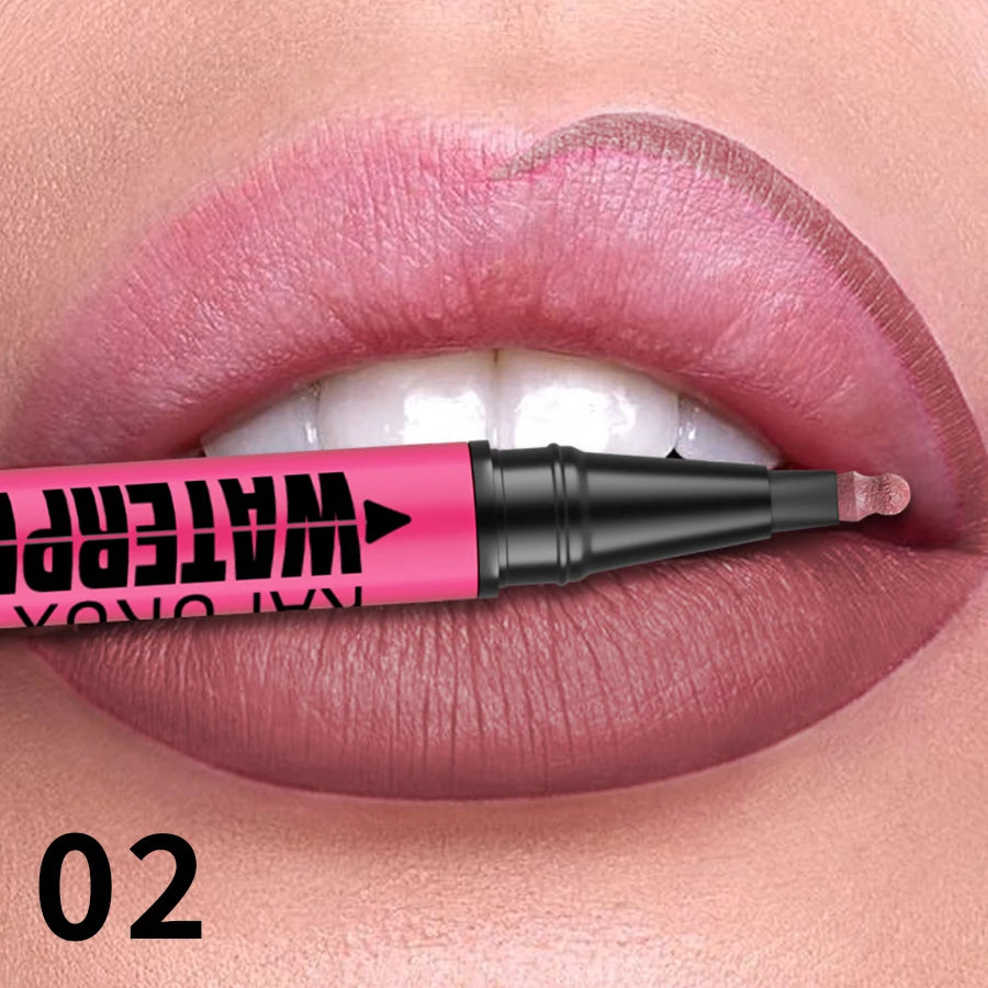 1PC Flüssigkeit Matte12-Farbe Lipliner Bleistift Wasserdicht Plumping Fleck Lippenstift Natürliche Lip Liner Umriss Lippen Kontur Make-Up