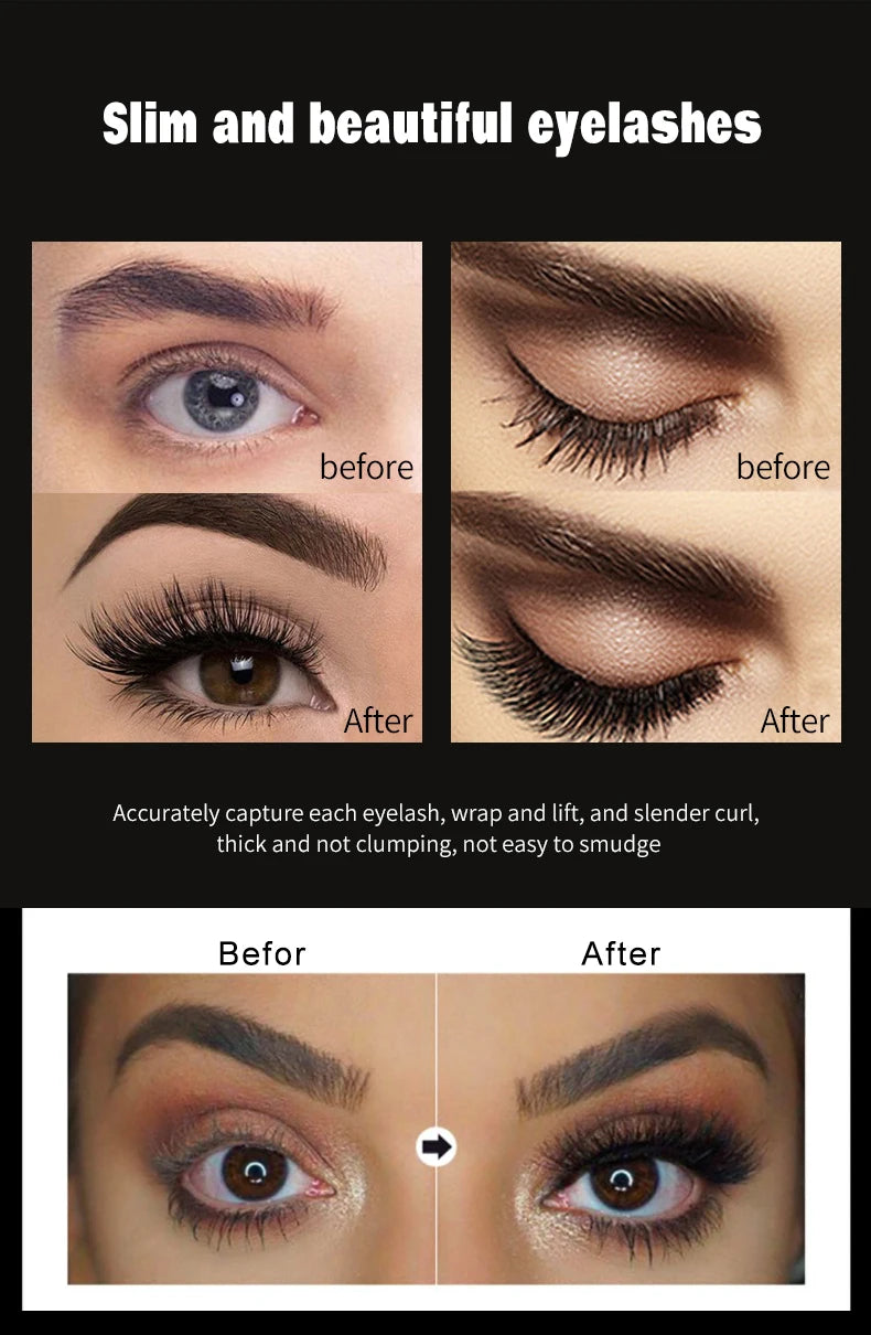 Stahlrohr-Mascara – Wasserfest, Spiralbürste, Verlängernd & Volumengebend