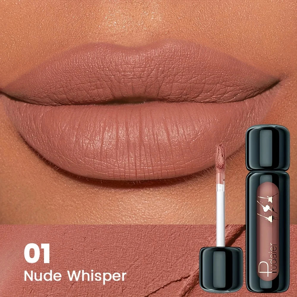 1 Stück mattierter Samt-Lipgloss, hochsättigter flüssiger Lippenschlamm, langlebig, antihaftbeschichtet, kompatibel mit allen Hauttöpfen, Muttertagsgeschenk